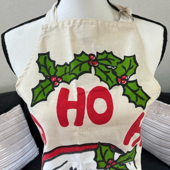 •Vintage Apron Tree Santa Ho Ho Ho Apron• - Picture 5 of 9